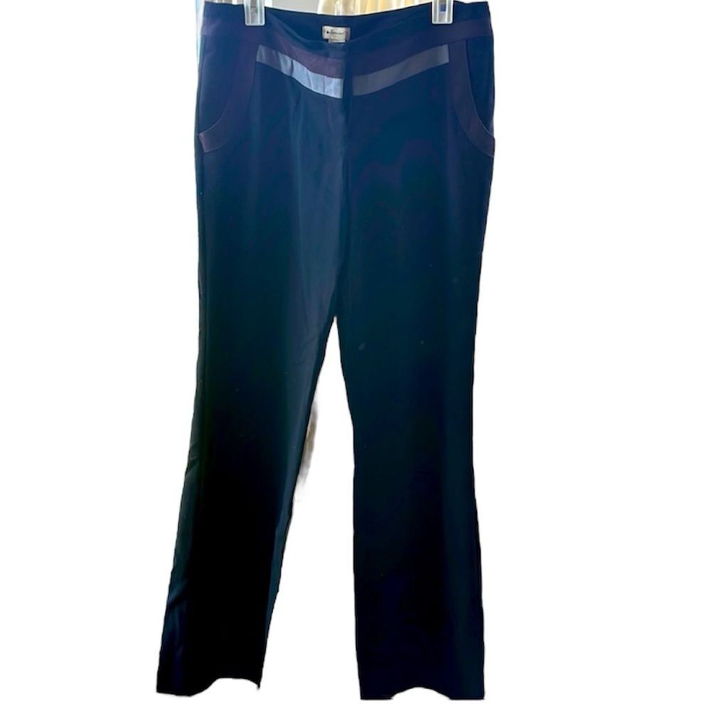 Elevenes Anthropologie Wool blend wide leg black dress pant size 10